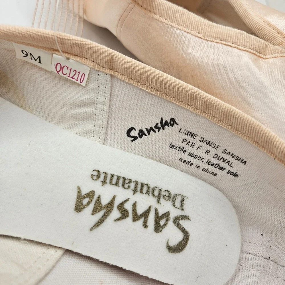 Sansha Debutante D101 Pointe Shoes 9M Peach Pink Ballet Dance NIB